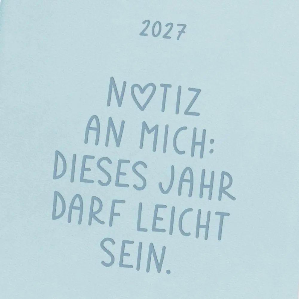 Bild: 9783986362218 | Terminplaner Lederlook 2027 Hellblau | Terminplaner Lederlook A6