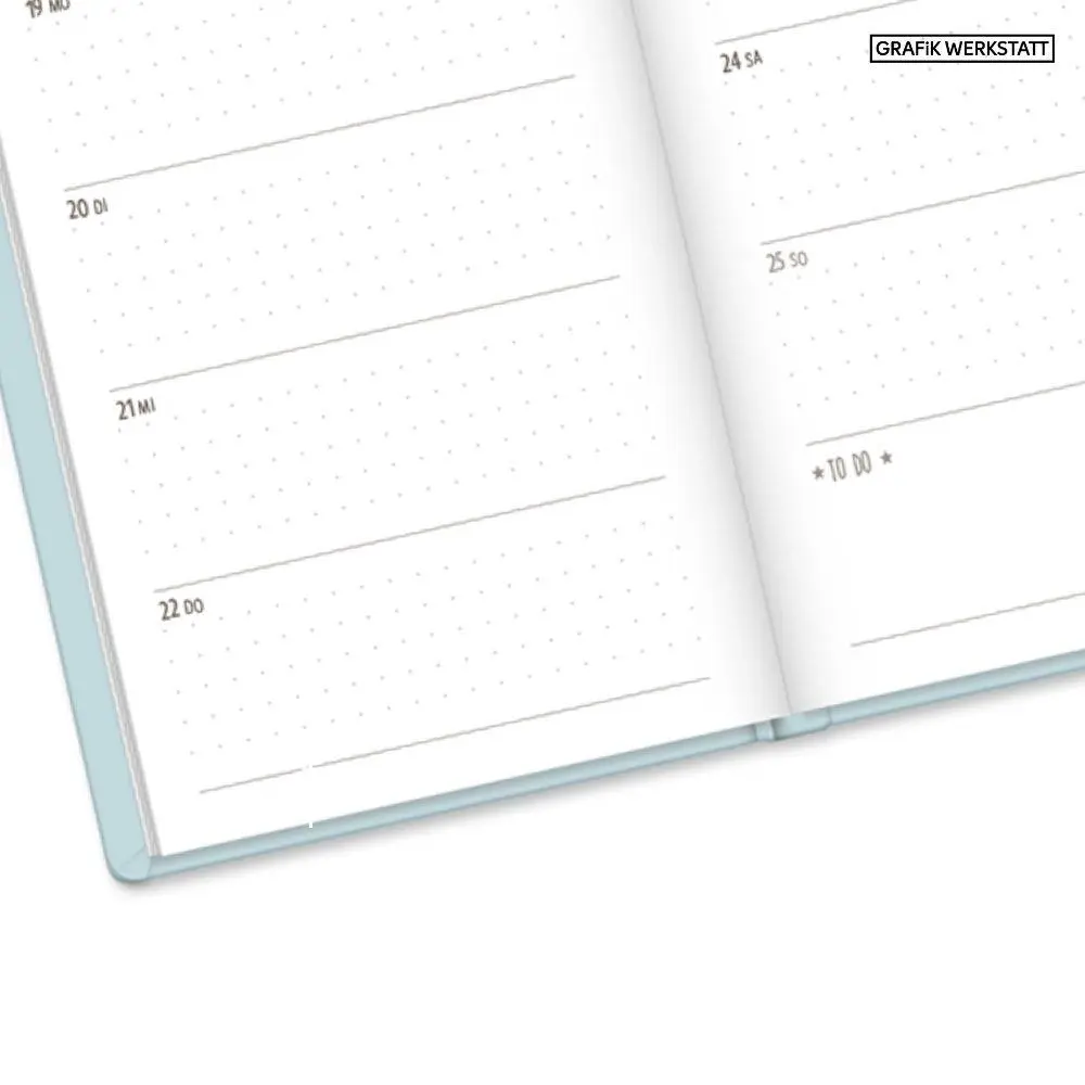 Bild: 9783986362218 | Terminplaner Lederlook 2027 Hellblau | Terminplaner Lederlook A6