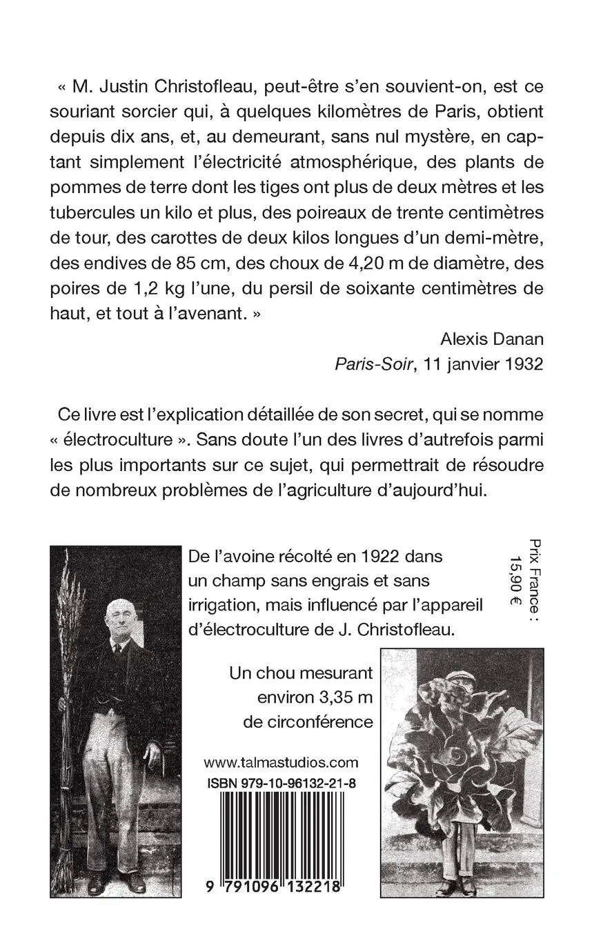 Rückseite: 9791096132218 | Electroculture | Justin Christofleau | Taschenbuch | Electroculture