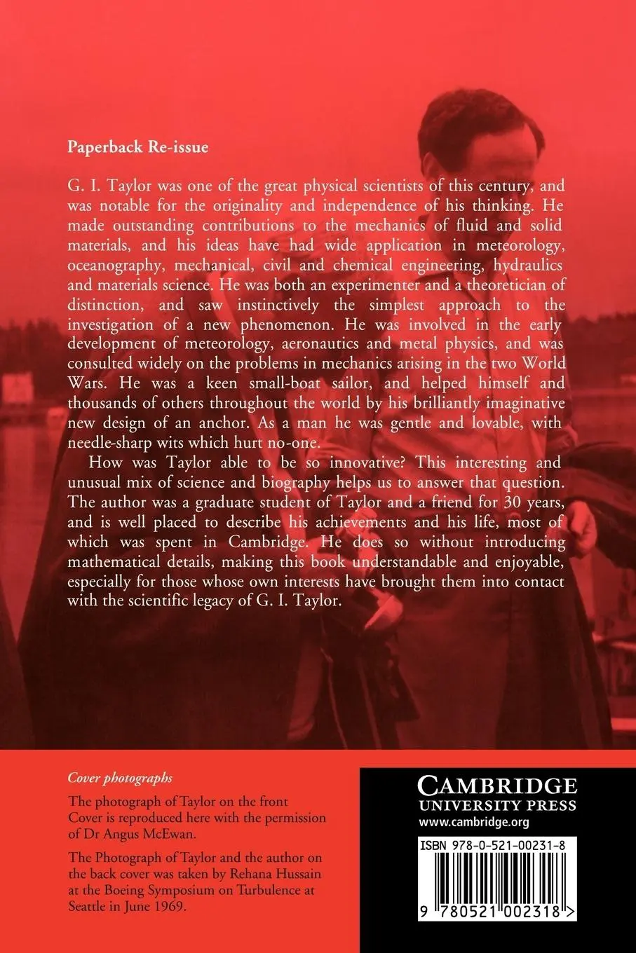Rückseite: 9780521002318 | The Life and Legacy of G. I. Taylor | G. K. Batchelor (u. a.) | Buch