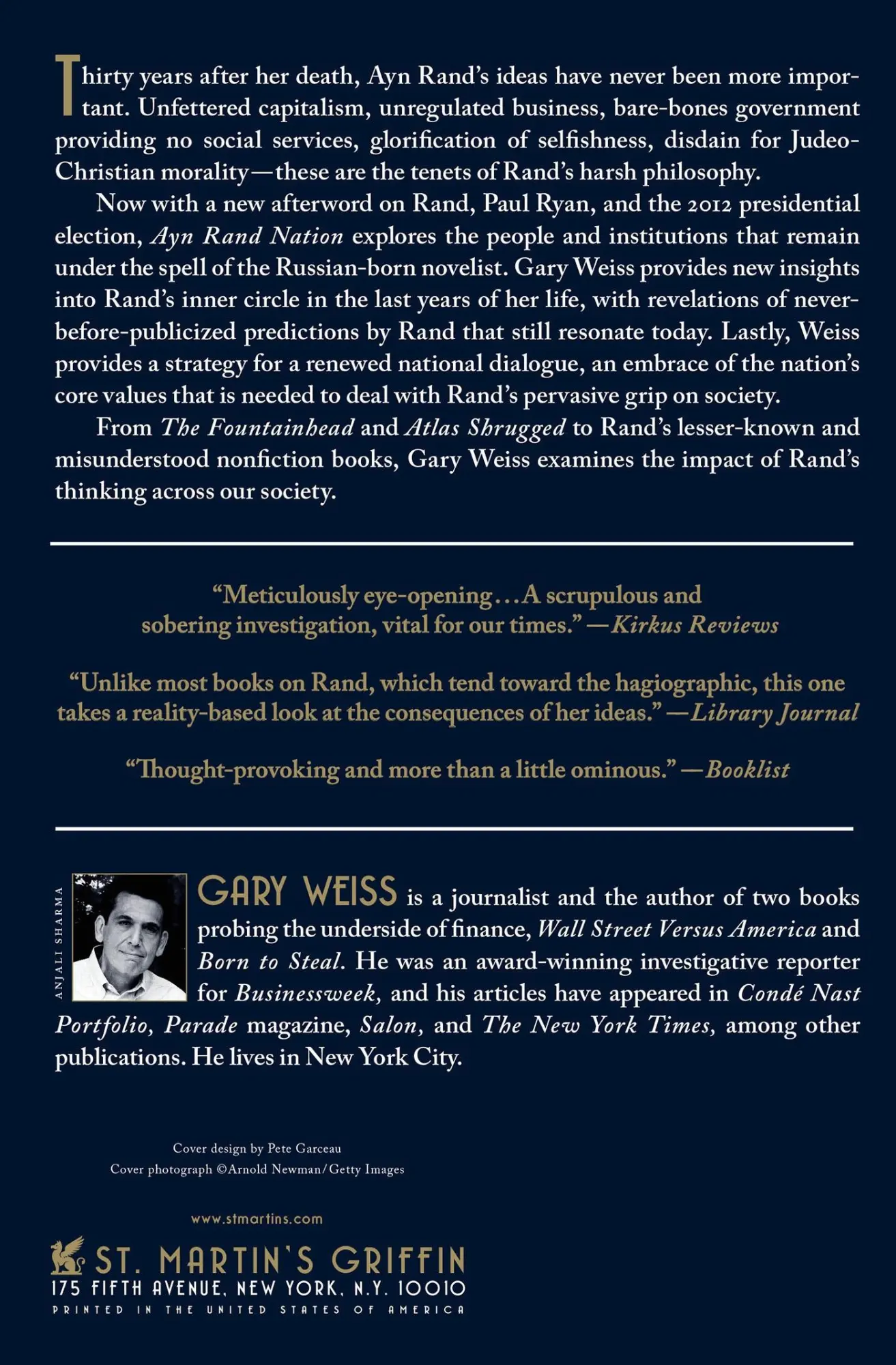 Rückseite: 9781250022318 | AYN RAND NATION | Gary Weiss | Taschenbuch | Kartoniert / Broschiert