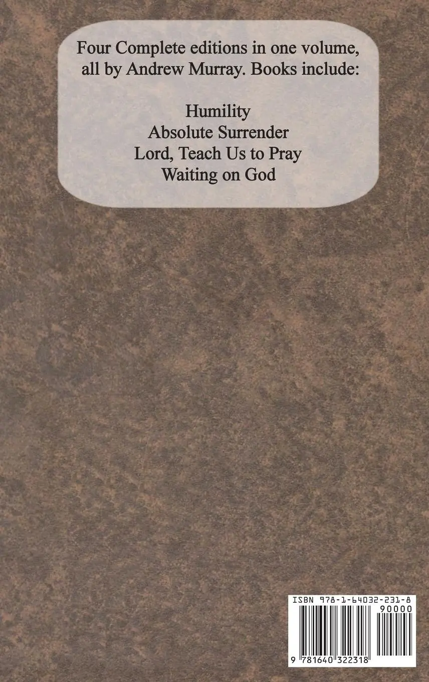 Rückseite: 9781640322318 | Andrew Murray Four Book Treasury - Humility; Absolute Surrender;...