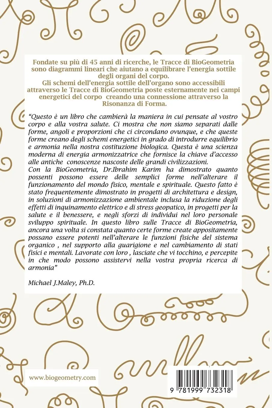 Rückseite: 9781999732318 | Tracce di BioGeometria | Ibrahim Karim Sc | Taschenbuch | Italienisch
