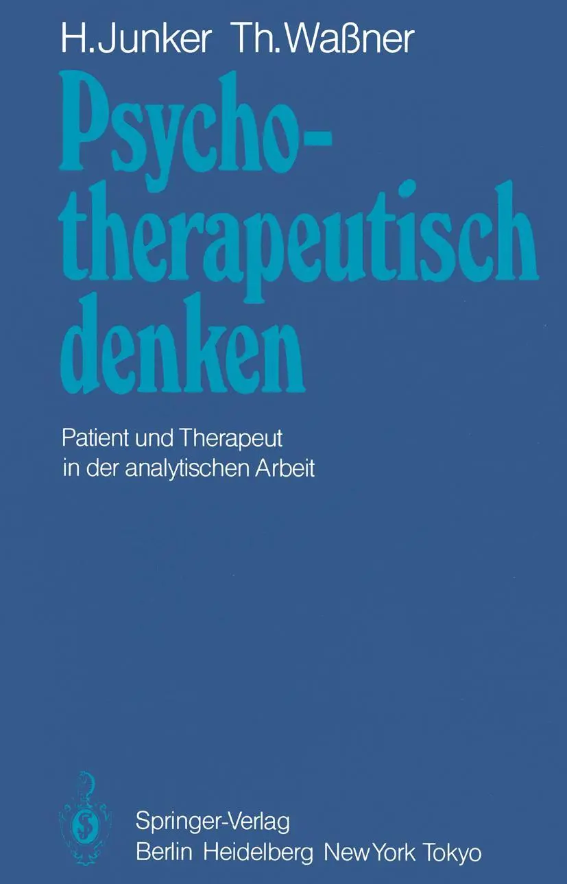 Cover: 9783540132318 | Psychotherapeutisch denken | T. Wassner (u. a.) | Taschenbuch | ix