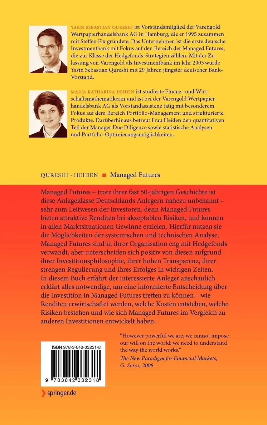 Rückseite: 9783642032318 | Managed Futures | Maria Katharina Heiden (u. a.) | Buch | xviii | 2009