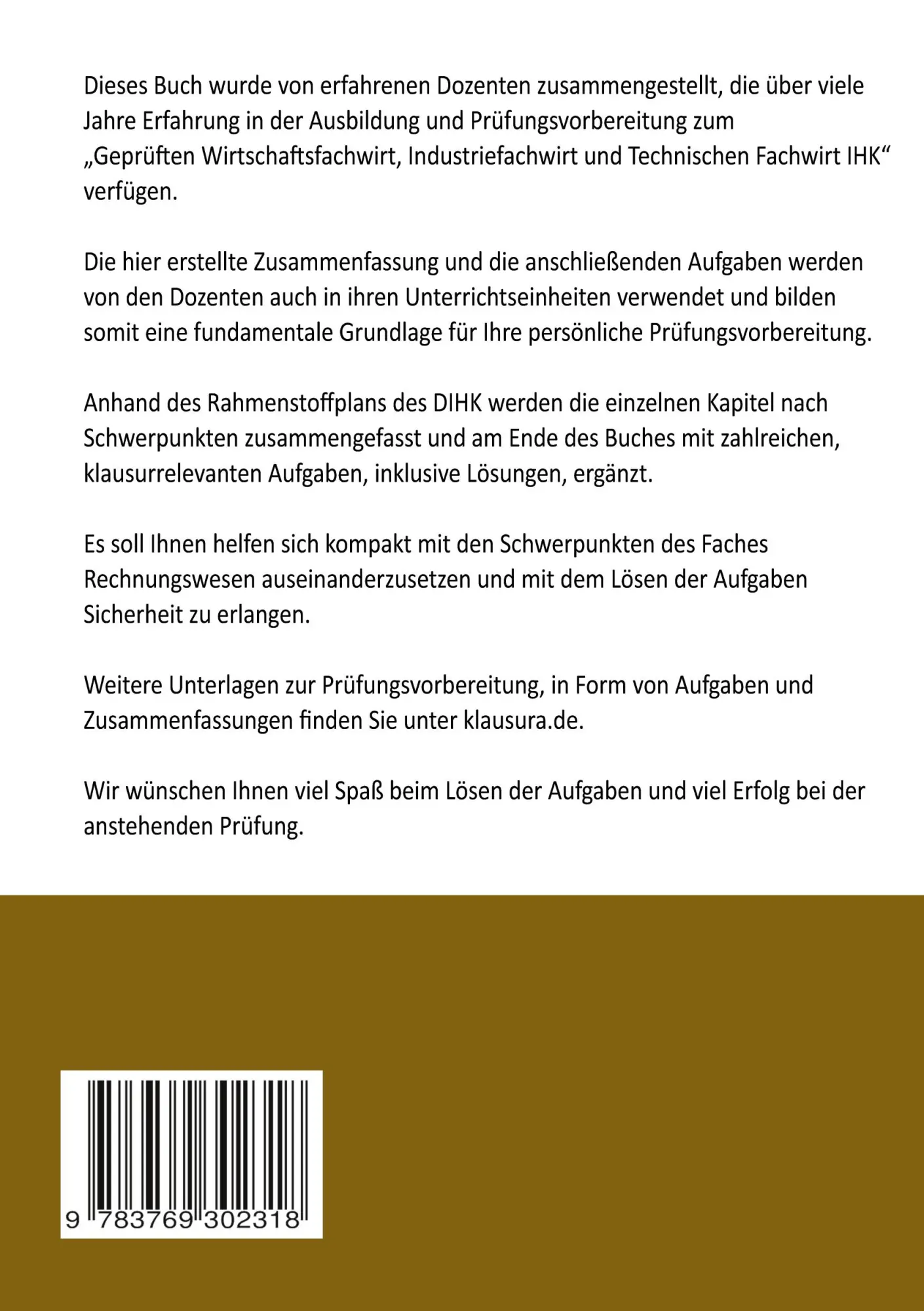 Rückseite: 9783769302318 | Fachwirt kompakt Rechnungswesen | Geprüfte Fachwirte IHK | Taschenbuch
