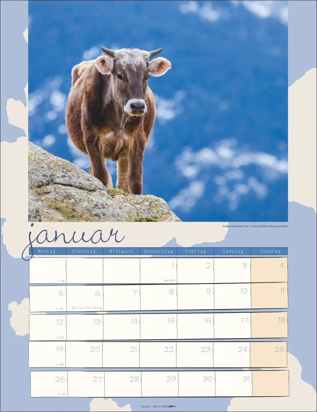 Bild: 9783839902318 | Kuh Kalender 2026 | Marie-Luce Hubert | Kalender | Spiralbindung