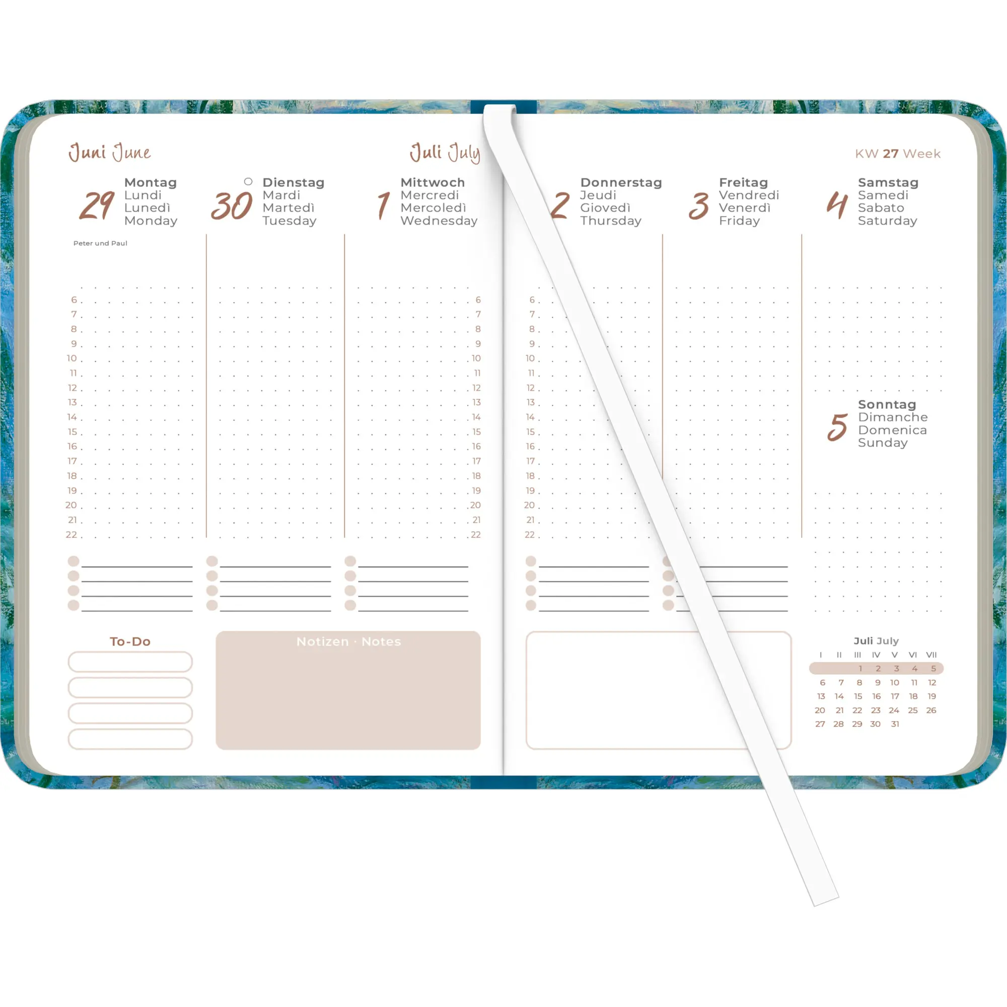Bild: 4069095002418 | Lady Journal Monet 2026 - Taschenkalender A6 (10,7x15,2 cm) -...