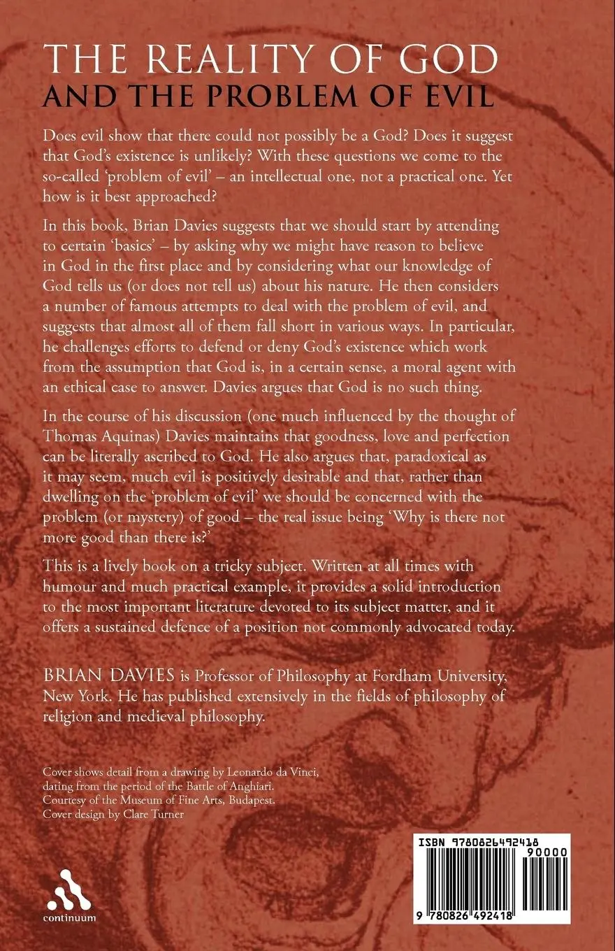 Rückseite: 9780826492418 | The Reality of God and the Problem of Evil | Brian Davies | Buch