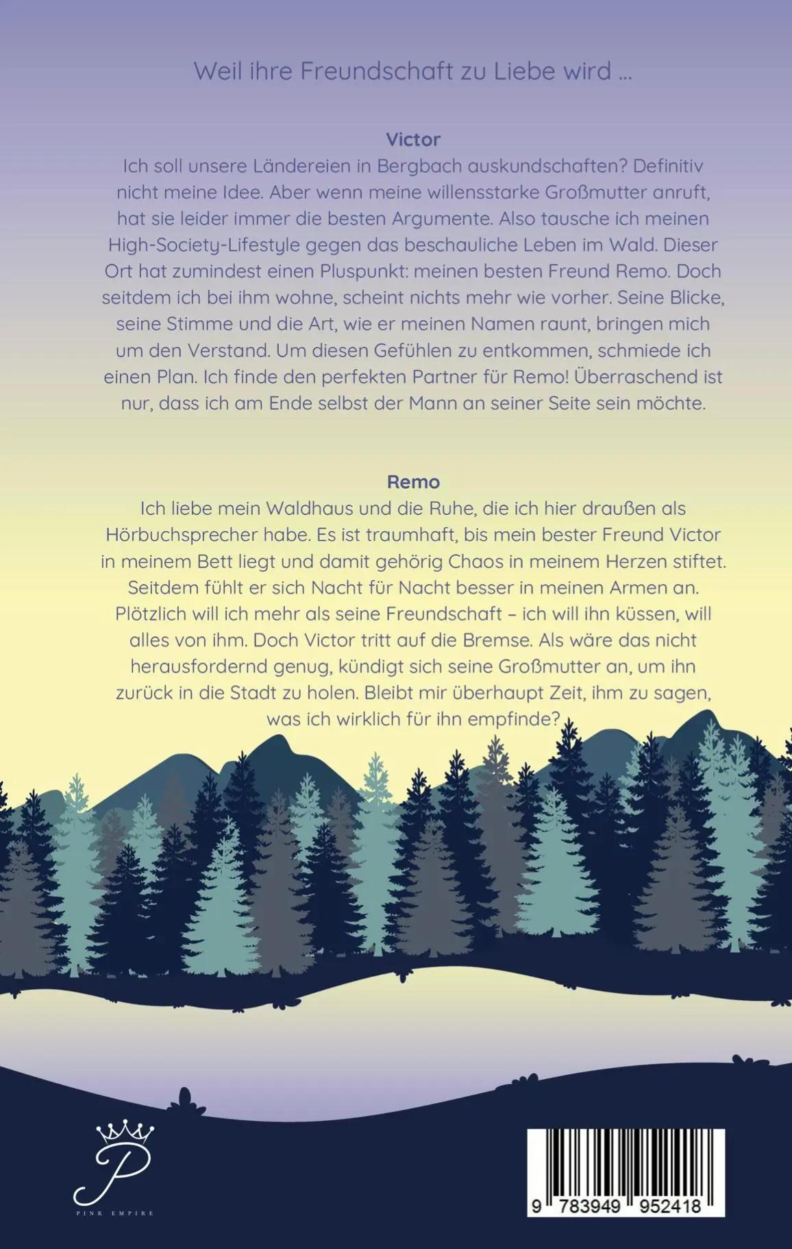 Rückseite: 9783949952418 | My Cabin under the Tight Sky | Remo & Victor (Farbschnittausgabe) Rückseite: 9783949952418 | My Cabin under the Tight Sky | Remo & Victor (Farbschnittausgabe)