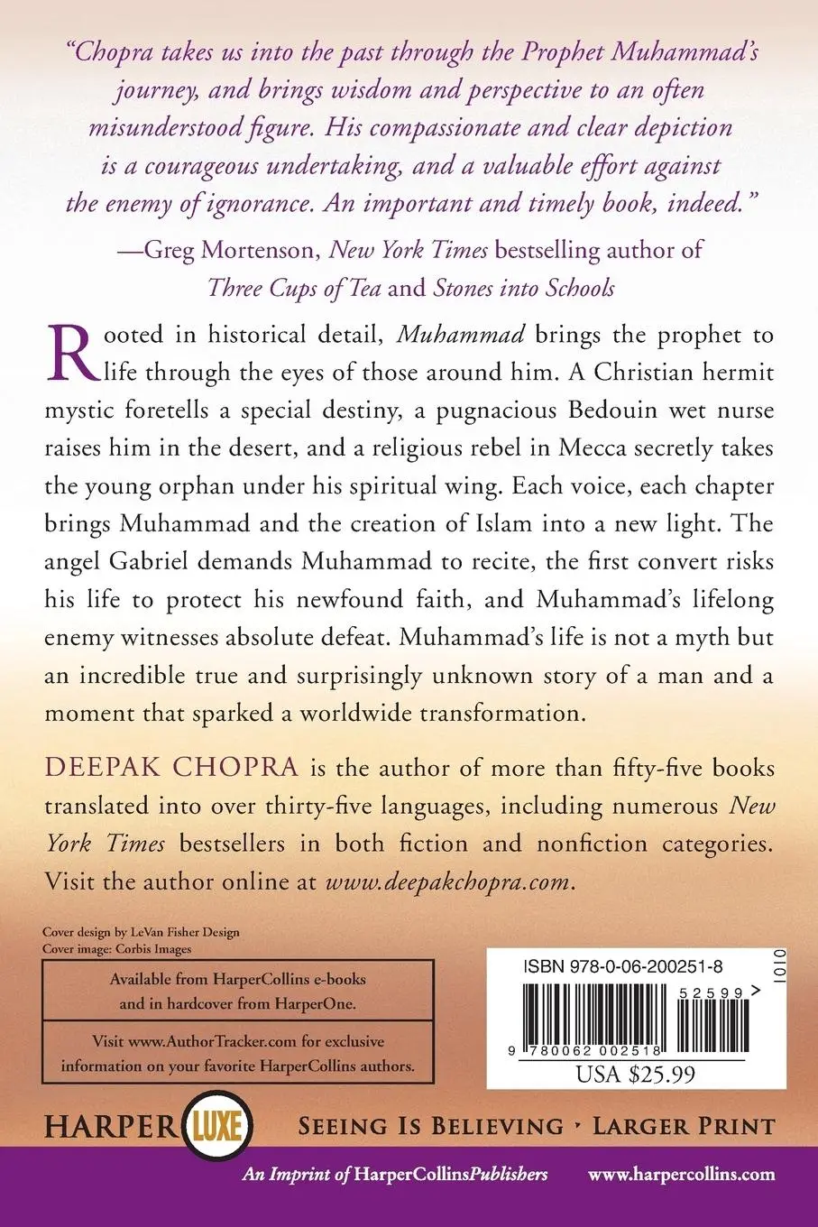 Rückseite: 9780062002518 | Muhammad LP | A Story of the Last Prophet | Deepak Chopra | Buch