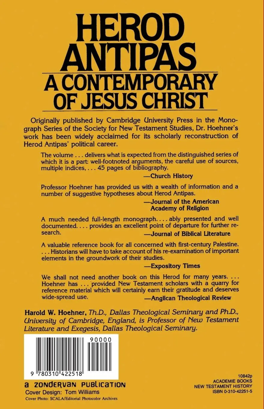 Rückseite: 9780310422518 | Herod Antipas | A Contemporary of Jesus Christ | Harold W. Hoehner