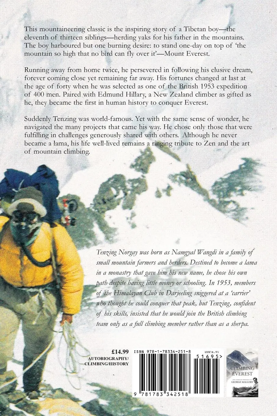 Rückseite: 9781783342518 | After Everest | Tiger of the Snows on Top of the World | Norgay | Buch