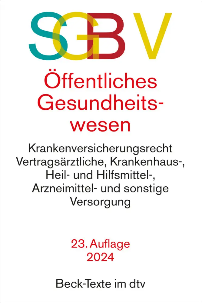 Cover: 9783423532518 | SGB V Recht des öffentlichen Gesundheitswesens | Taschenbuch | 1525 S.
