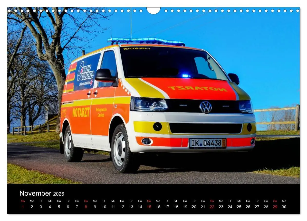 Bild: 9783516072518 | Einsatzfahrzeuge (Wandkalender 2026 DIN A3 quer), CALVENDO...