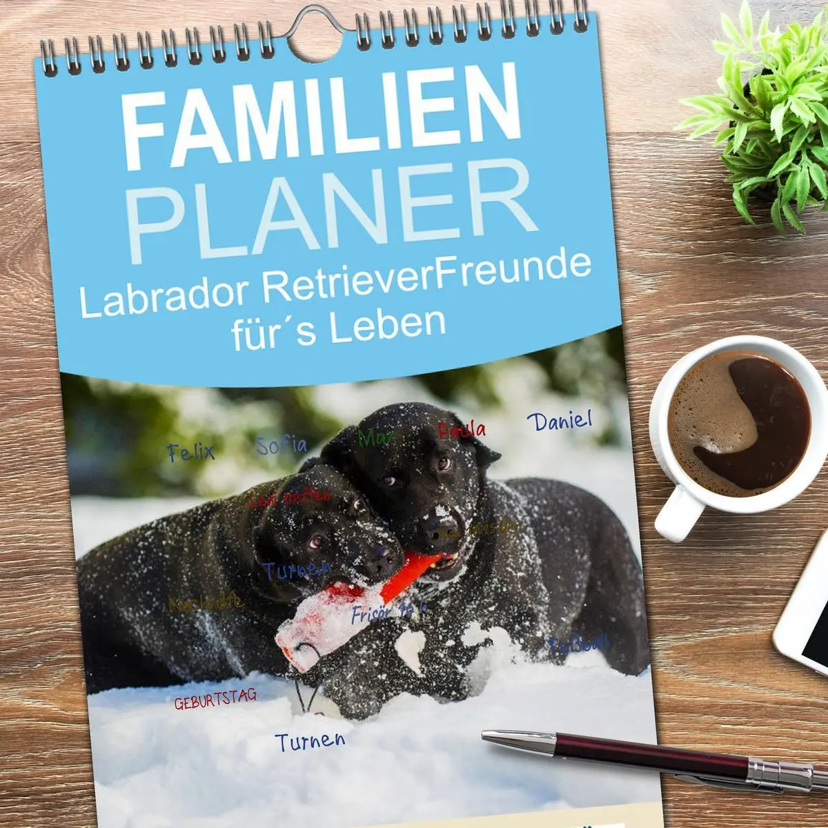 Bild: 9783516522518 | Familienplaner 2026 - Labrador Retriever - Freunde für´s Leben mit...