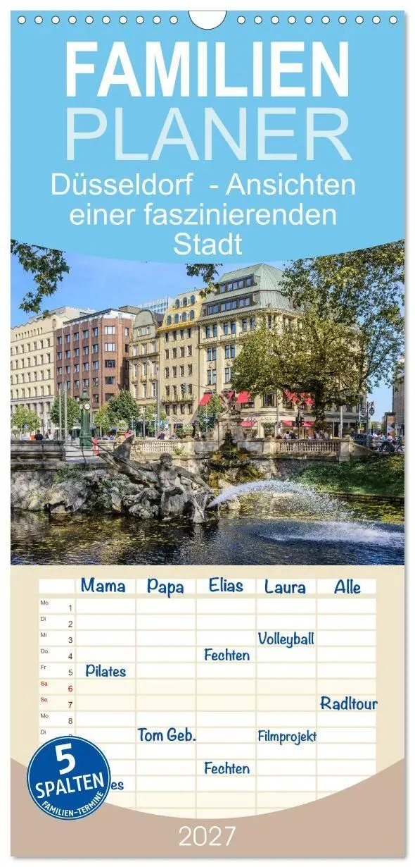 Cover: 9783594292518 | Familienplaner 2027 - Düsseldorf - Ansichten einer faszinierenden...