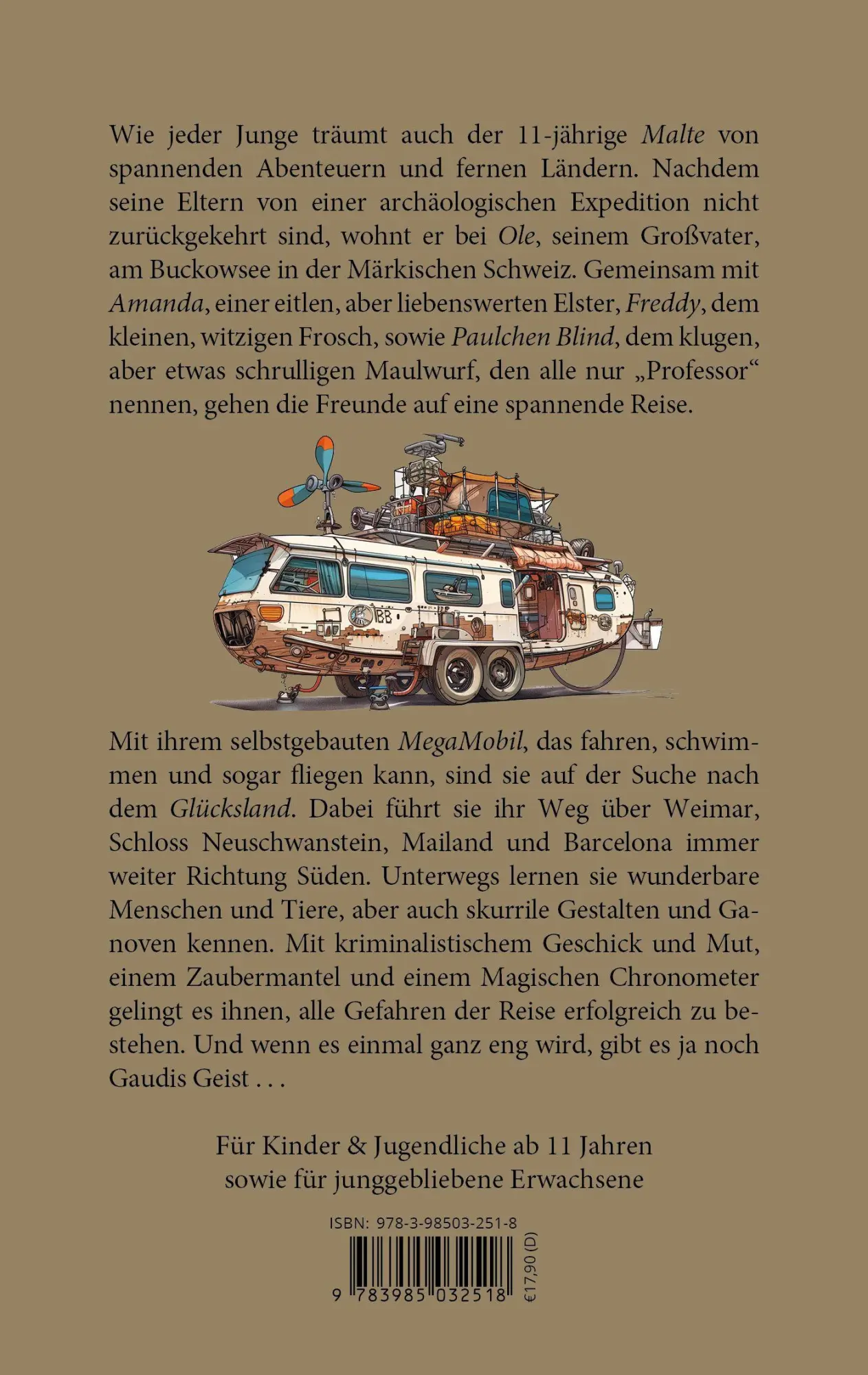 Rückseite: 9783985032518 | Die phantastischen Abenteuer des Malte Blomberg | Wolfgang Rögner