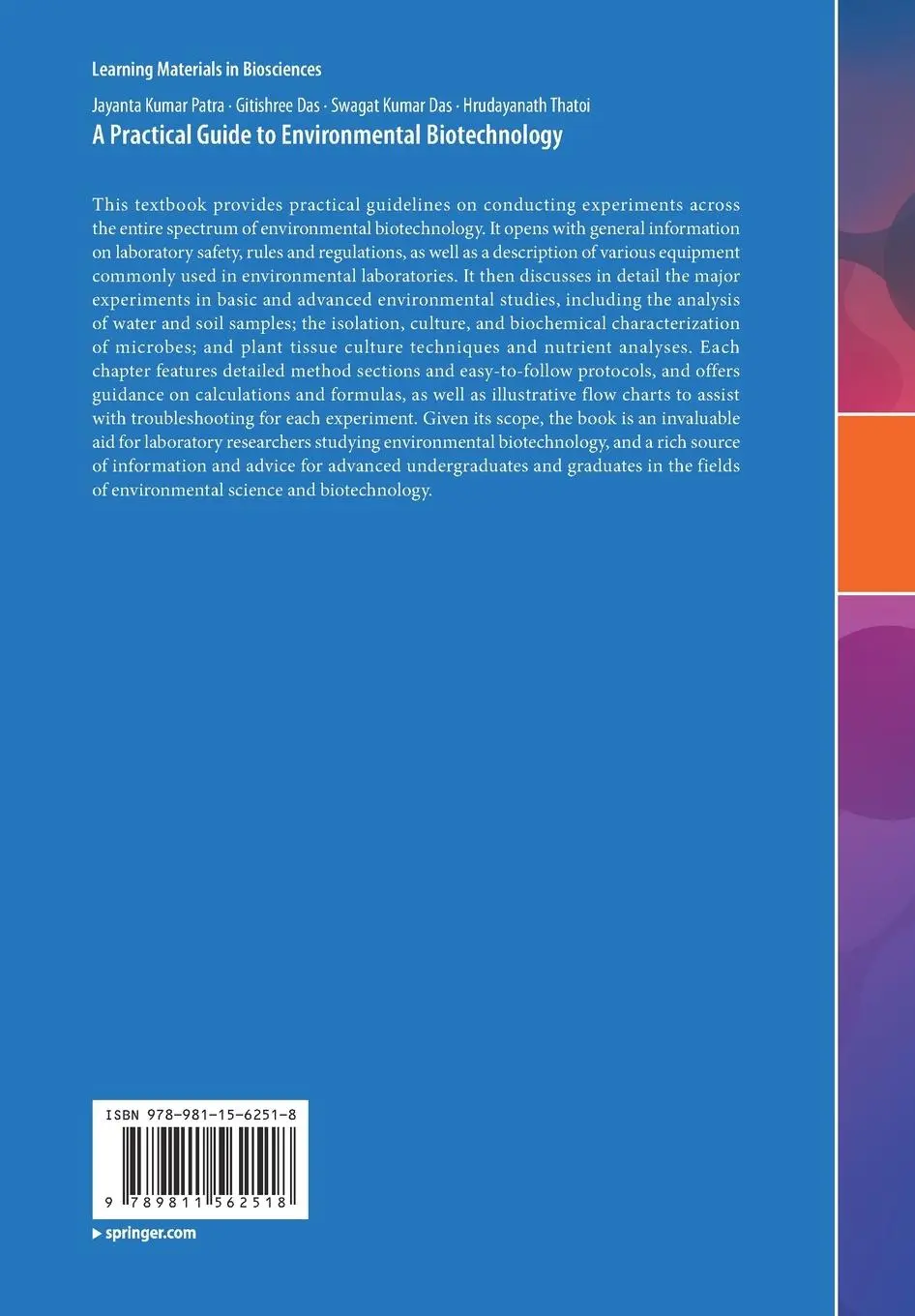 Rückseite: 9789811562518 | A Practical Guide to Environmental Biotechnology | Patra (u. a.) | xi