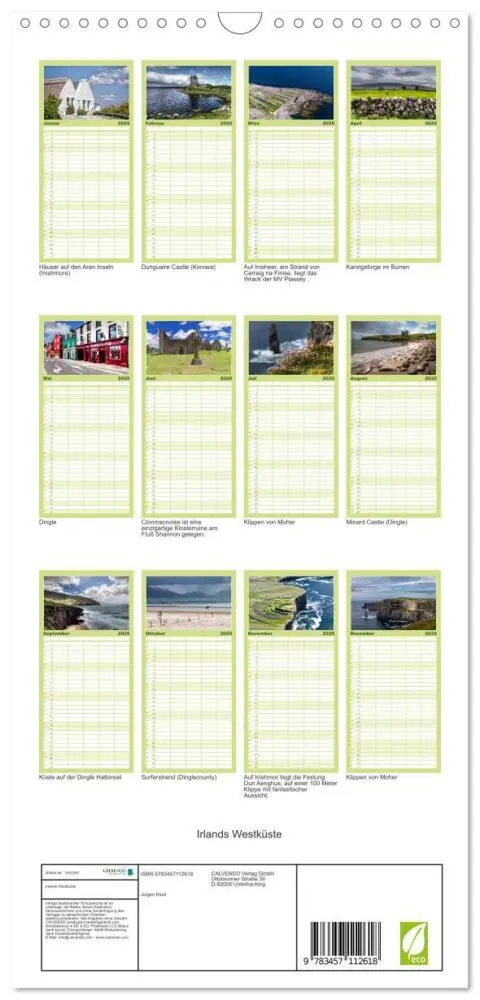 Bild: 9783457112618 | Familienplaner 2025 - Irlands Westküste mit 5 Spalten...