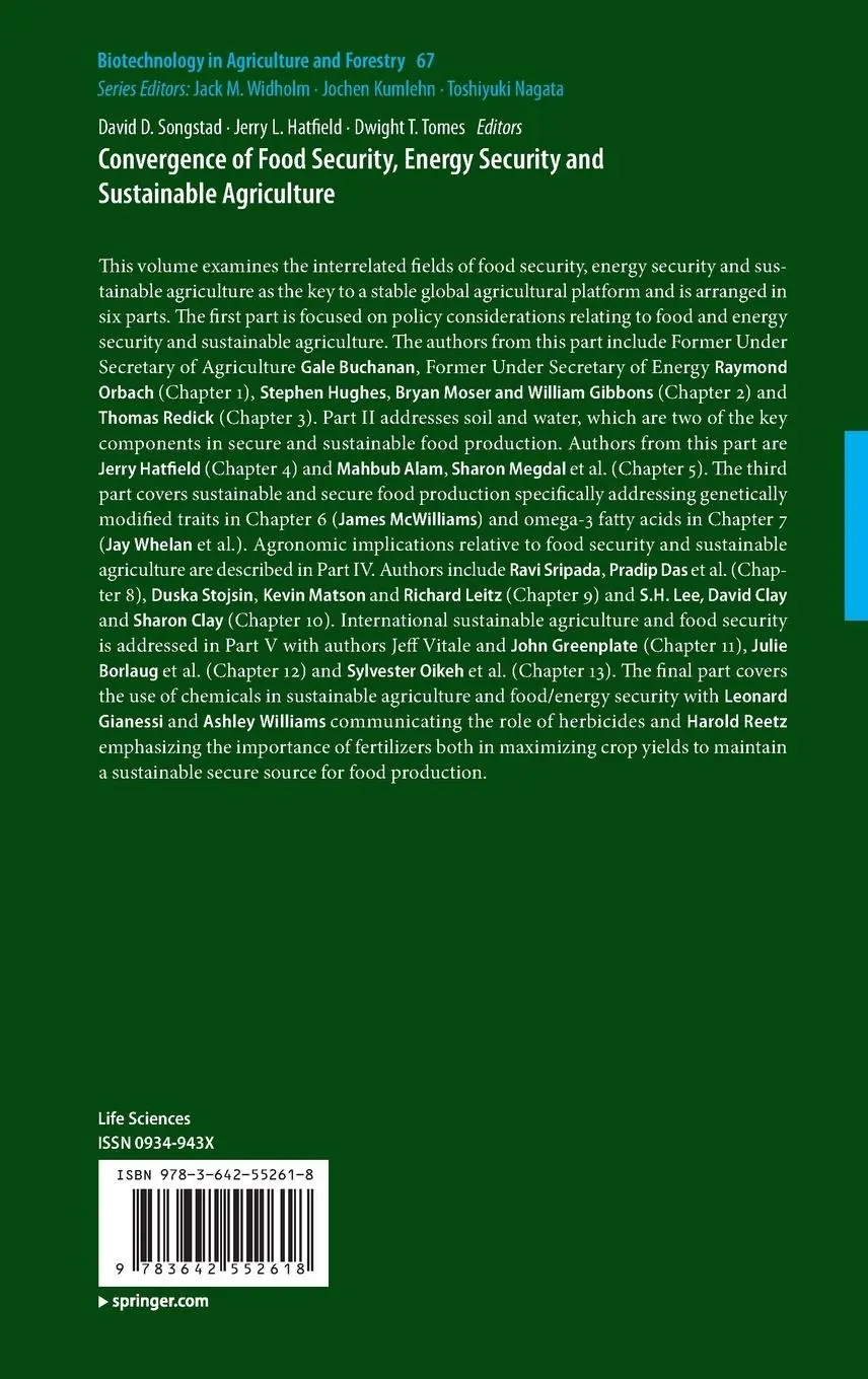 Rückseite: 9783642552618 | Convergence of Food Security, Energy Security and Sustainable...
