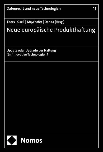 Cover: 9783756022618 | Neue europäische Produkthaftung | Martin Ebers (u. a.) | Taschenbuch