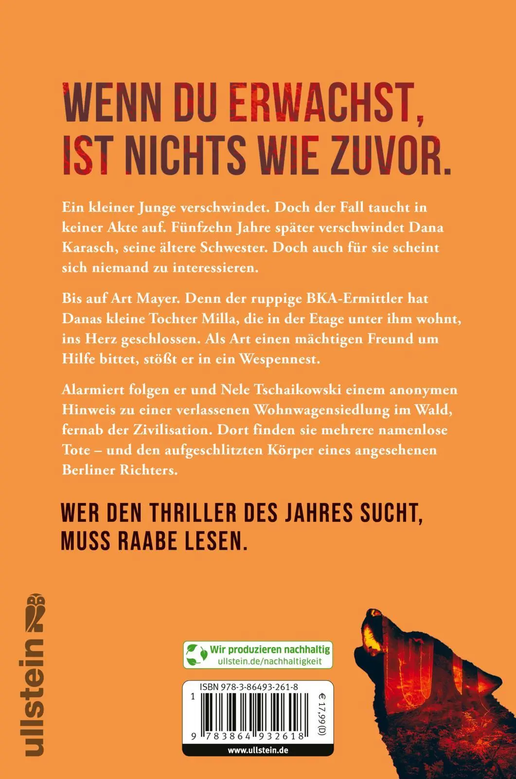 Rückseite: 9783864932618 | Die Nacht | Marc Raabe | Taschenbuch | Art Mayer-Serie | 464 S. | 2025