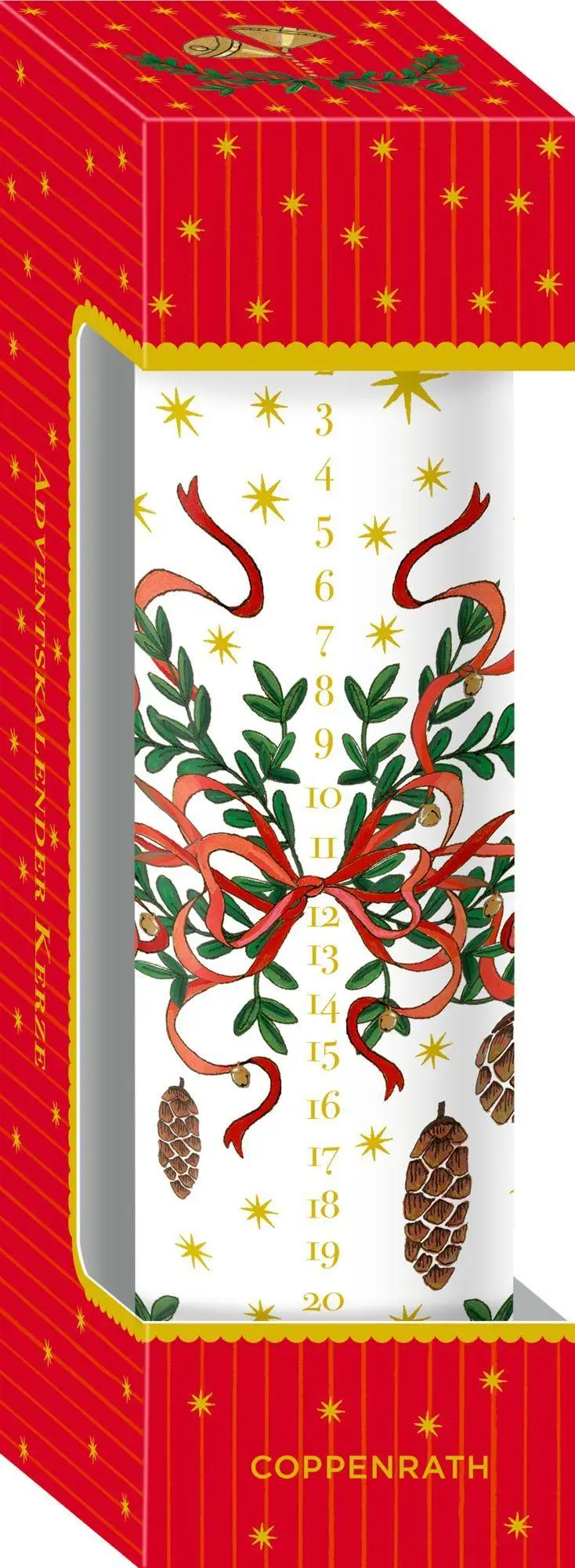 Bild: 4050003972718 | Adventskalender-Kerze - O du fröhlicher Advent! | Kalender | 1 S.