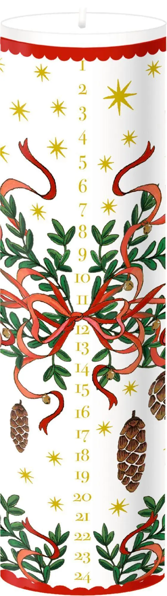 Bild: 4050003972718 | Adventskalender-Kerze - O du fröhlicher Advent! | Kalender | 1 S.