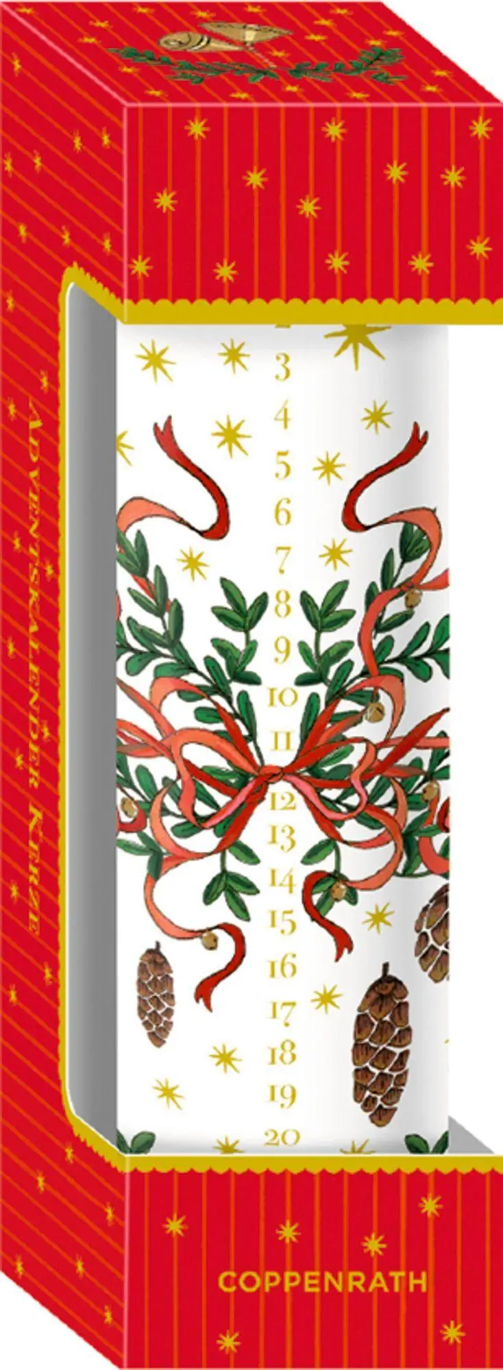 Bild: 4050003972718 | Adventskalender-Kerze - O du fröhlicher Advent! | Kalender | 1 S.