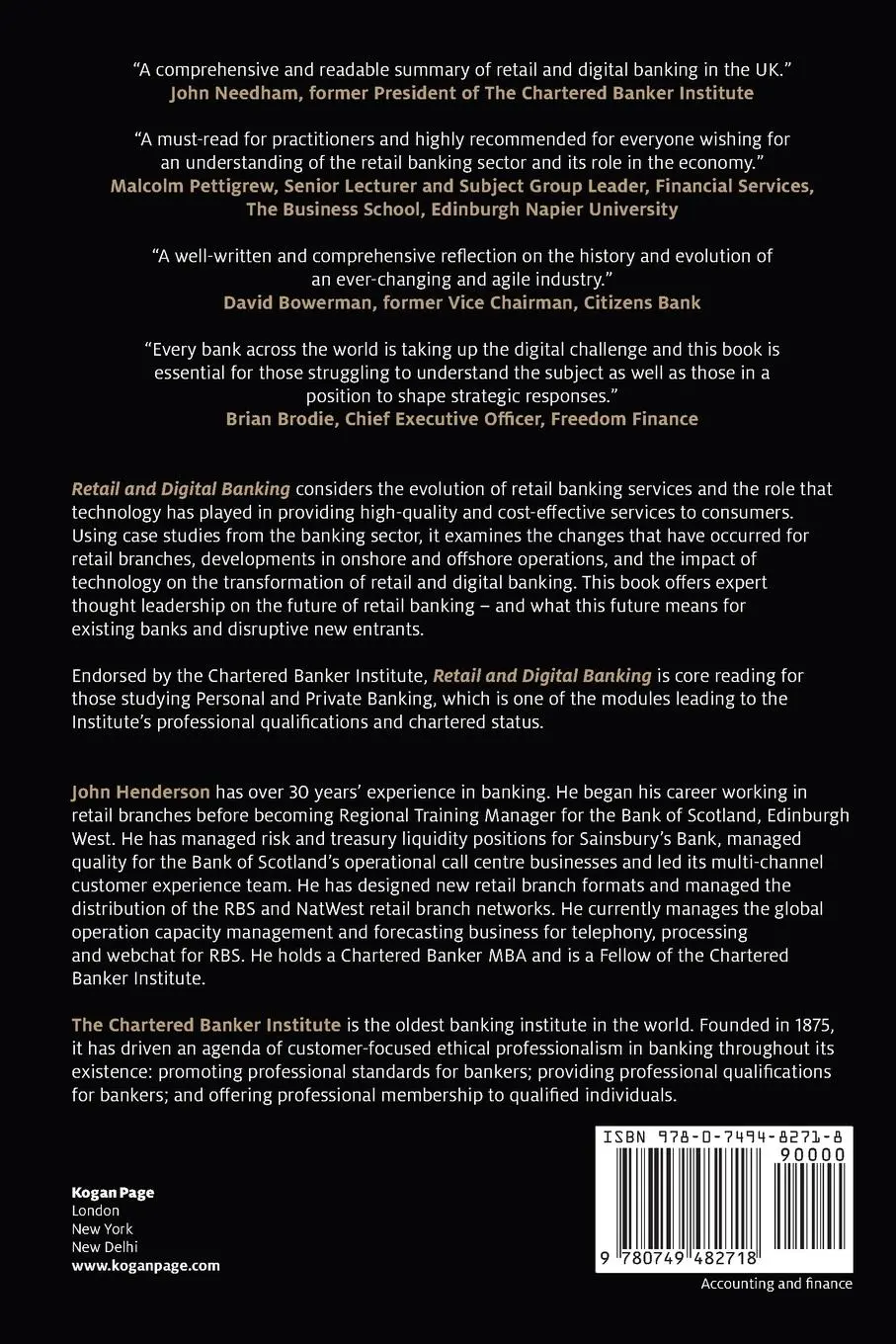 Rückseite: 9780749482718 | Retail and Digital Banking | Principles and Practice | John Henderson