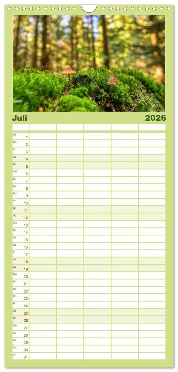 Bild: 9783516502718 | Familienplaner 2026 - Vielfalt am Waldboden mit 5 Spalten...