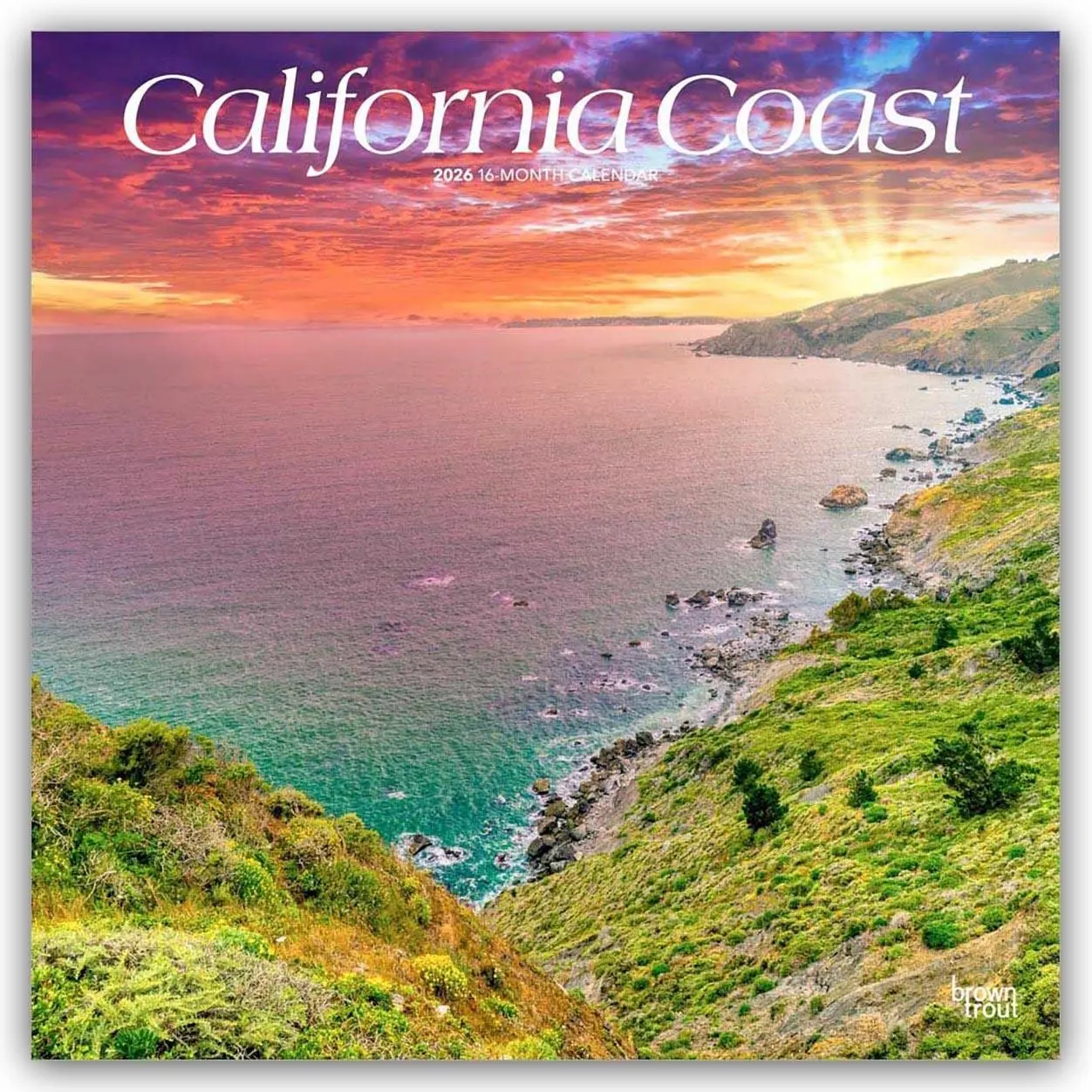 Cover: 9798330702718 | California Coast - Kalifornische Küste 2026 - 16-Monatskalender | 2026