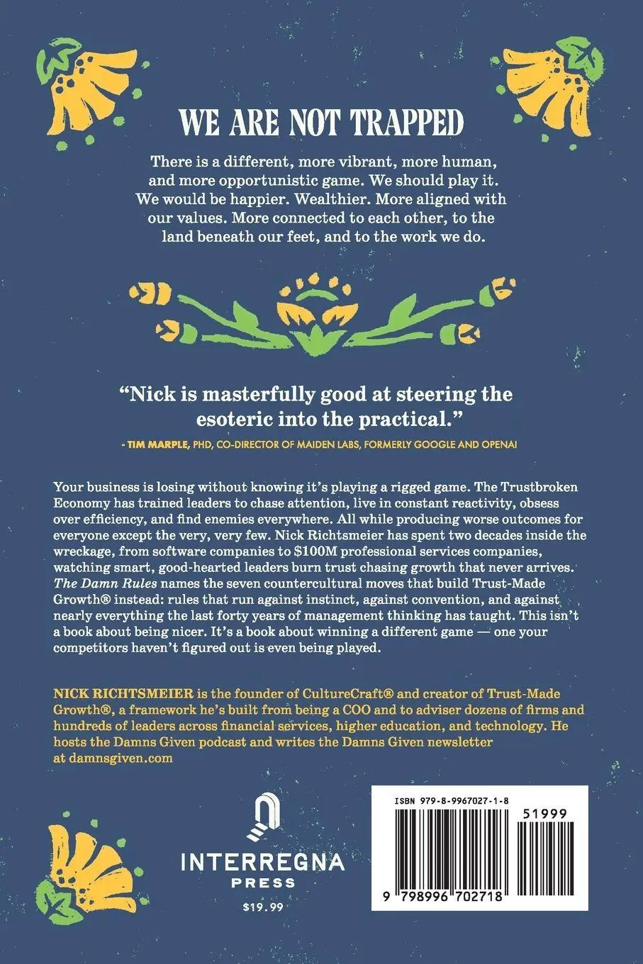 Rückseite: 9798996702718 | The Damn Rules | Nick Richtsmeier | Taschenbuch | Englisch | 2026