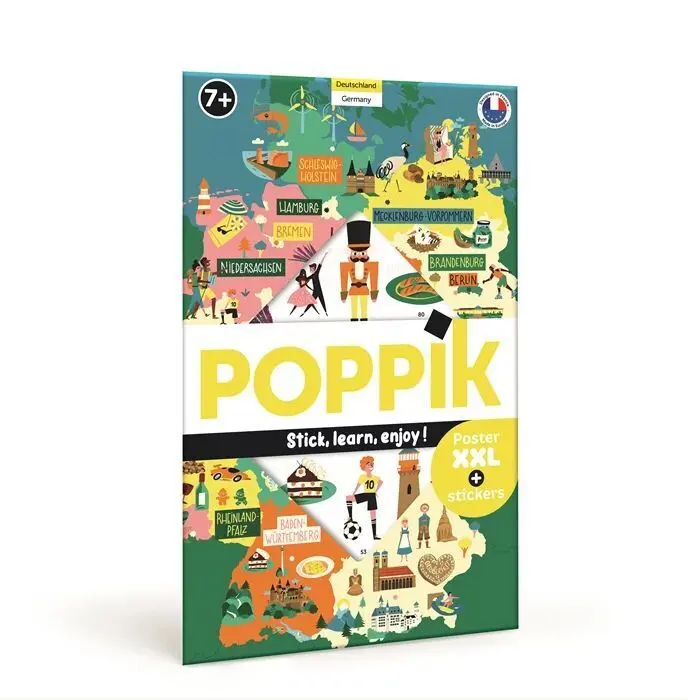Cover: 3760262412818 | POPPIK - Sticker Lernposter Deutschland | Poster | Deutsch | 2024