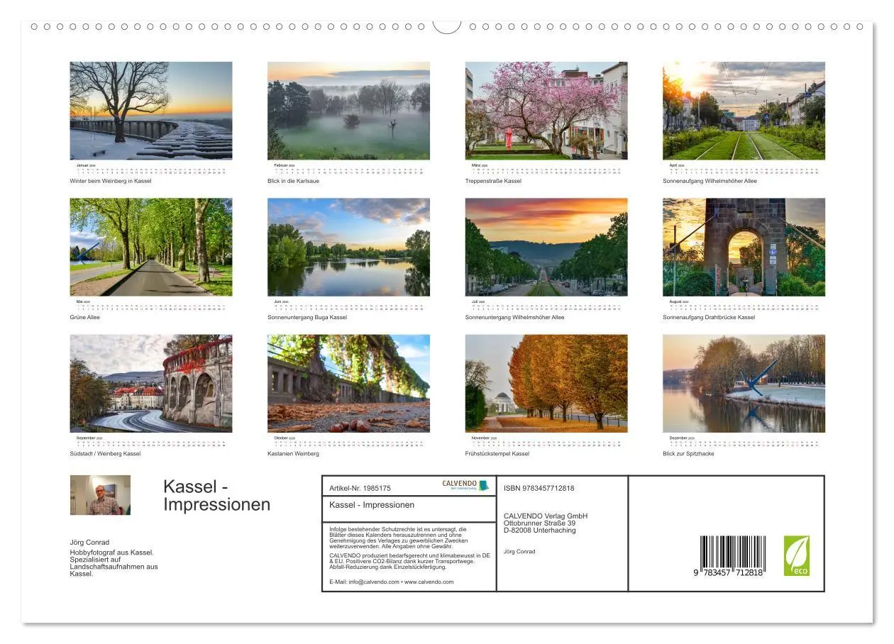 Bild: 9783457712818 | Kassel - Impressionen (hochwertiger Premium Wandkalender 2026 DIN...