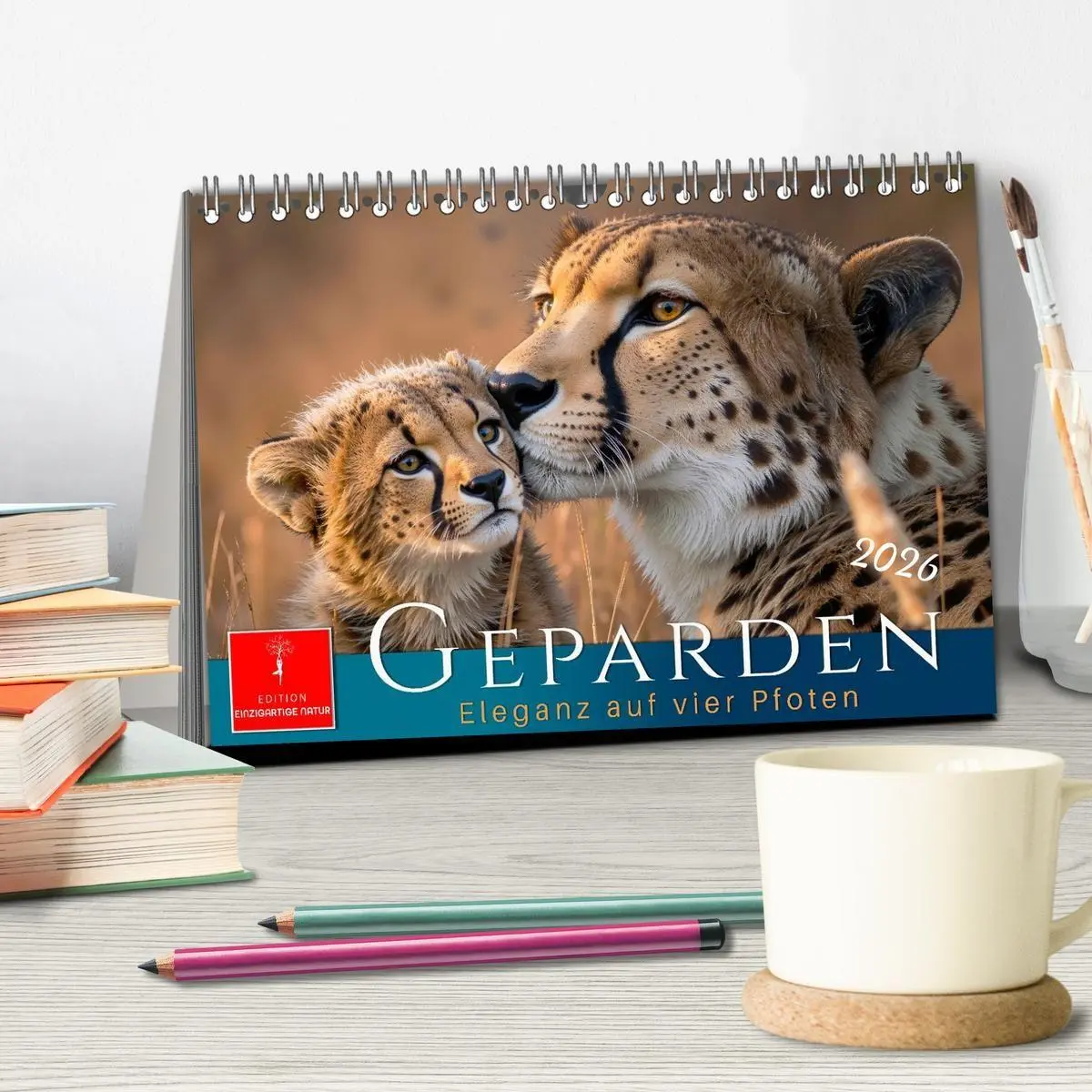 Bild: 9783516732818 | Geparden - Eleganz auf vier Pfoten (Tischkalender 2026 DIN A5...