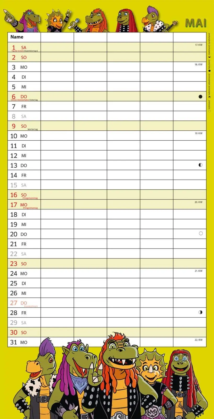 Bild: 9783830322818 | HeavySaurus Familienkalender 2027 | Adrian Vom Baur | Kalender | 28 S.
