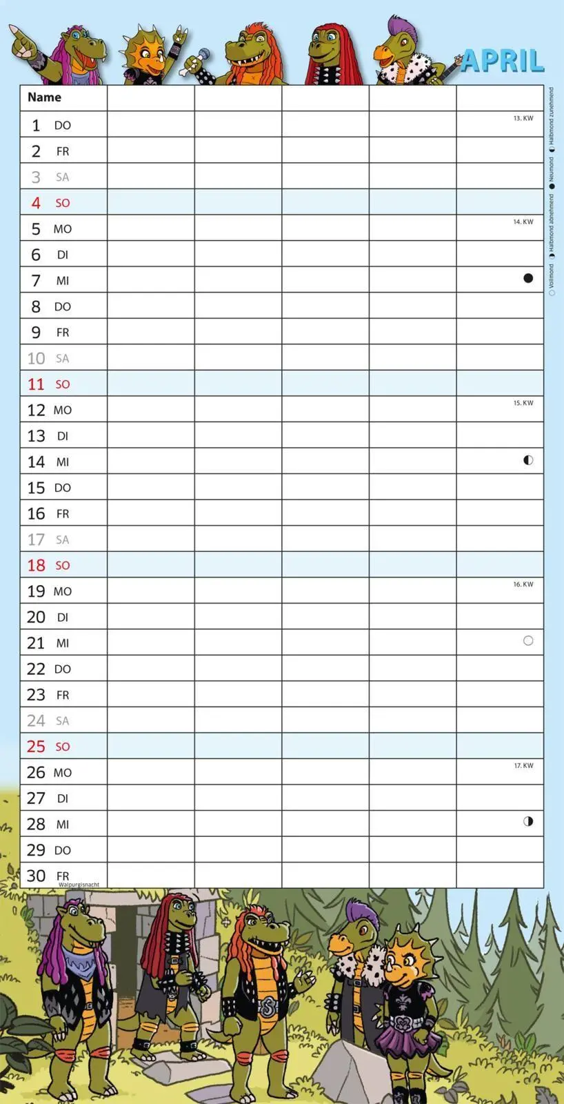 Bild: 9783830322818 | HeavySaurus Familienkalender 2027 | Adrian Vom Baur | Kalender | 28 S.