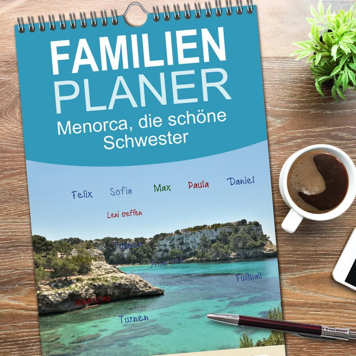Bild: 9783516613018 | Familienplaner 2026 - Menorca, die schöne Schwester mit 5 Spalten...