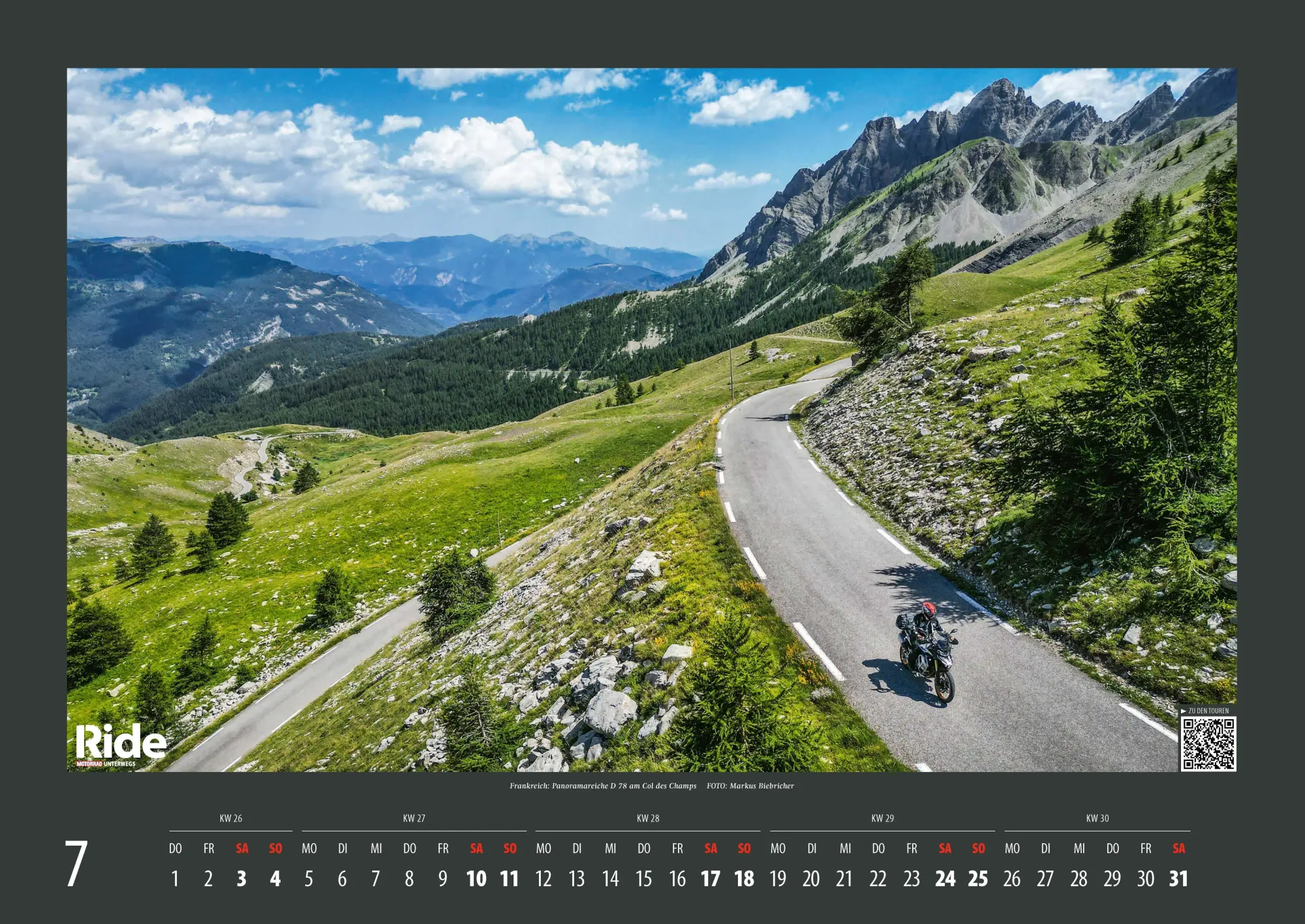 Bild: 9783613323018 | RIDE - Touring Impressionen 2027 | MOTORRAD unterwegs | Kalender