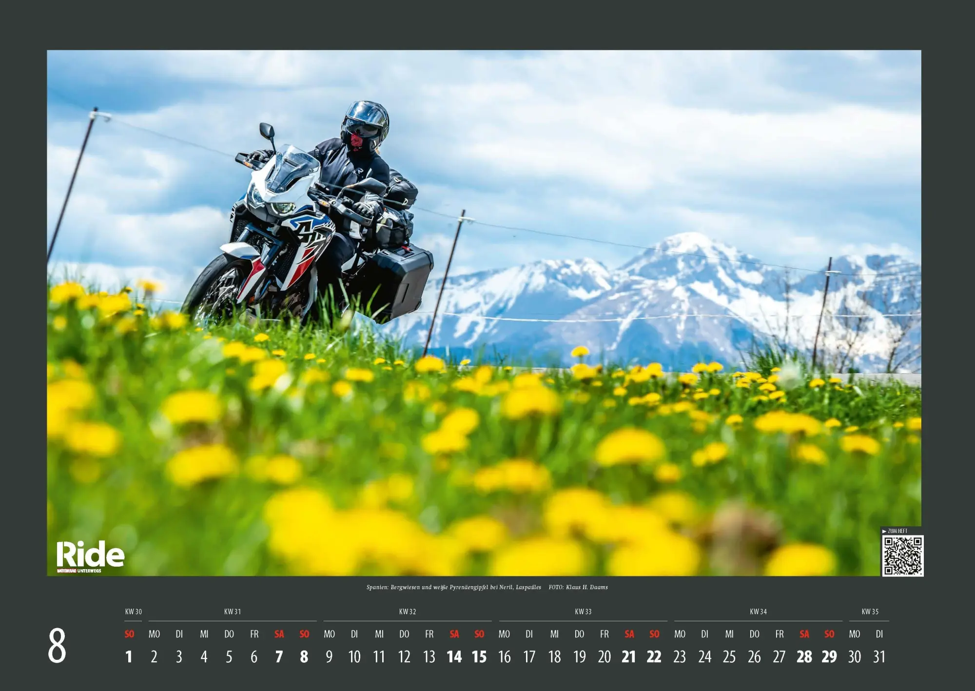 Bild: 9783613323018 | RIDE - Touring Impressionen 2027 | MOTORRAD unterwegs | Kalender