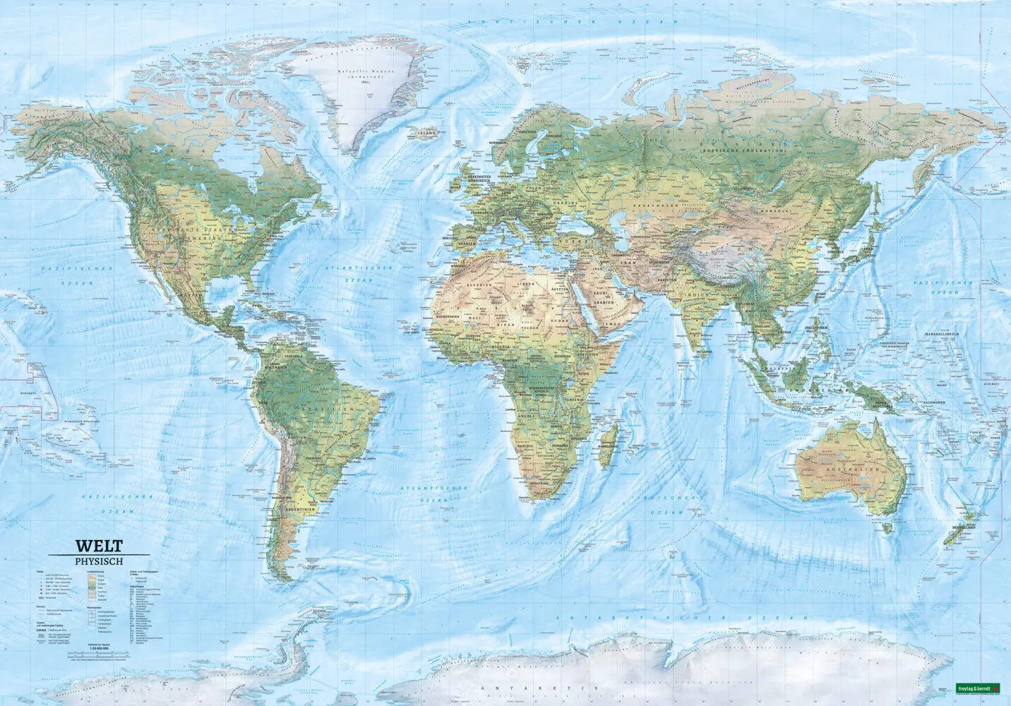 Bild: 9783707923018 | Weltkarte, politisch - physisch, 1:20.000.000, gefaltet, freytag &amp;...