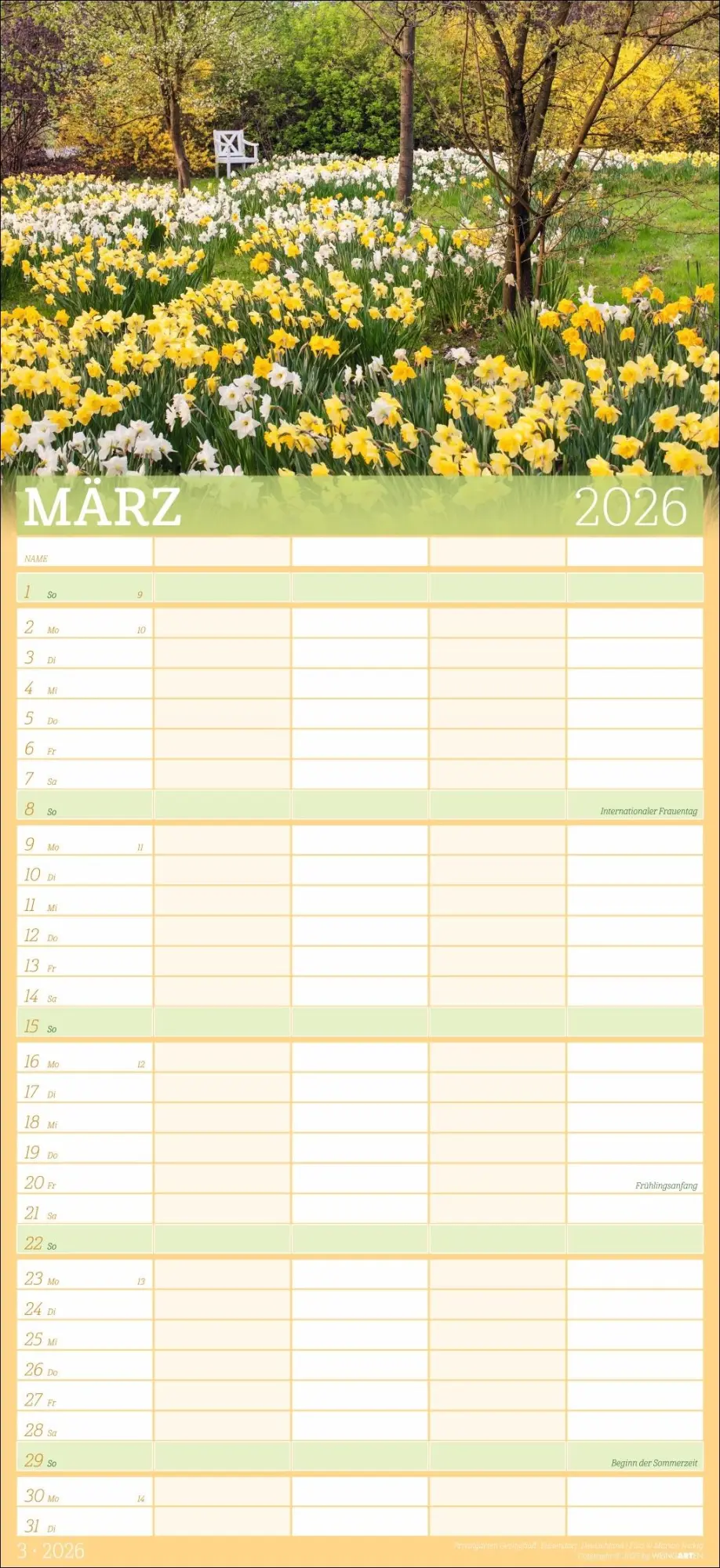 Bild: 9783839903018 | Garten Familienplaner 2026 | Marion Nickig | Kalender | Spiralbindung
