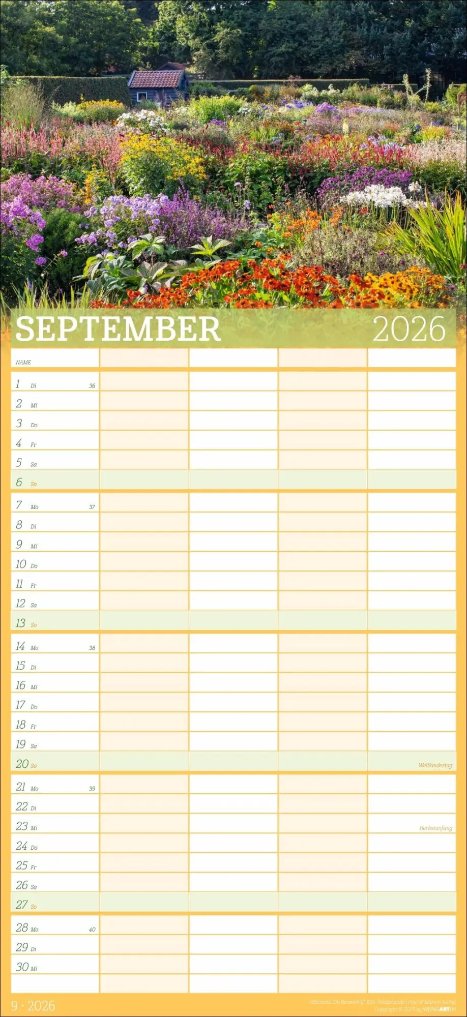 Bild: 9783839903018 | Garten Familienplaner 2026 | Marion Nickig | Kalender | Spiralbindung