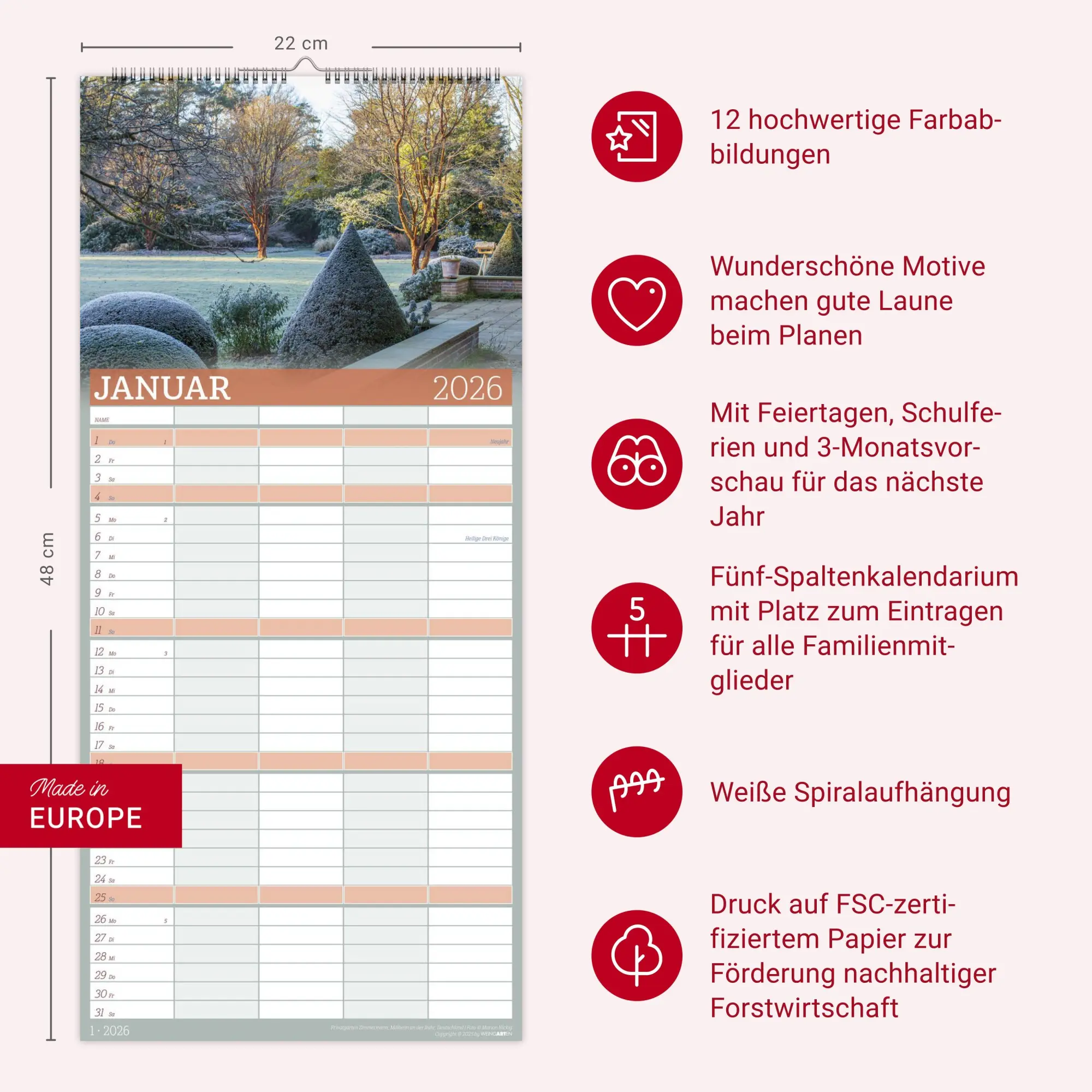 Bild: 9783839903018 | Garten Familienplaner 2026 | Marion Nickig | Kalender | Spiralbindung