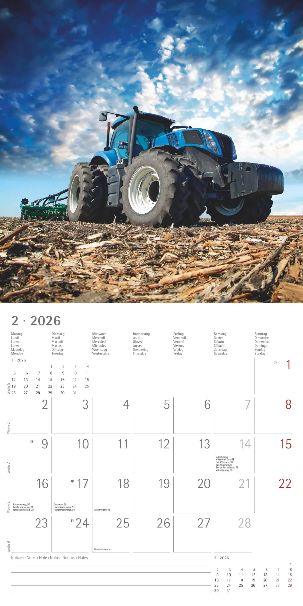 Bild: 4069095003118 | Traktoren 2026 - Broschürenkalender 30x30 cm (30x60 geöffnet) -...