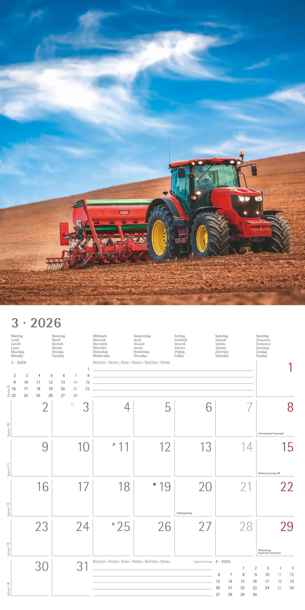 Bild: 4069095003118 | Traktoren 2026 - Broschürenkalender 30x30 cm (30x60 geöffnet) -...