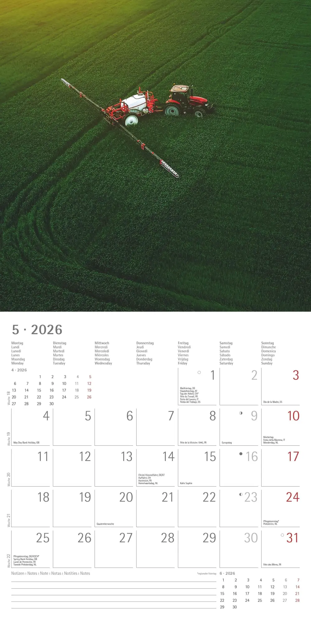 Bild: 4069095003118 | Traktoren 2026 - Broschürenkalender 30x30 cm (30x60 geöffnet) -...