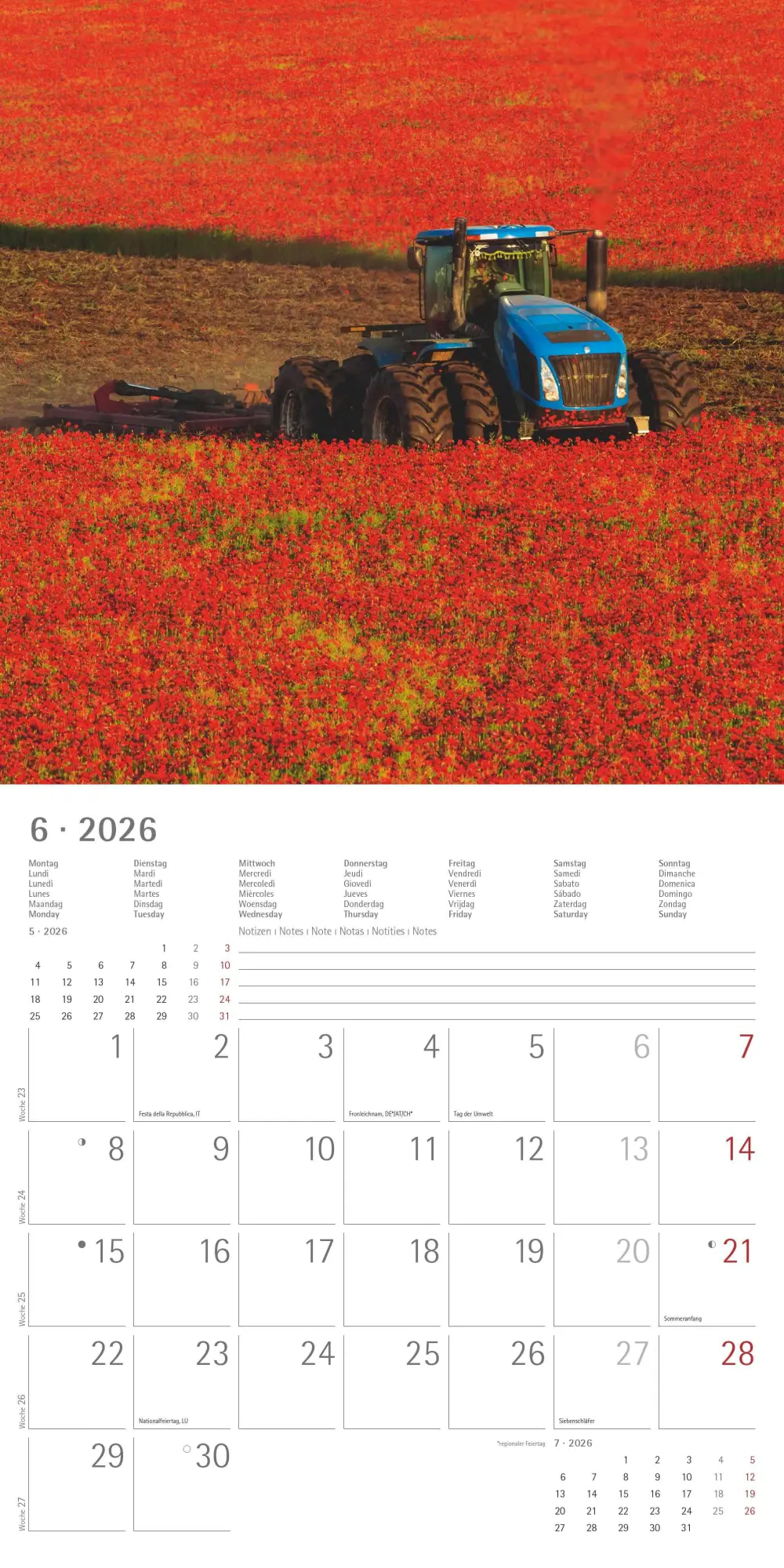 Bild: 4069095003118 | Traktoren 2026 - Broschürenkalender 30x30 cm (30x60 geöffnet) -...